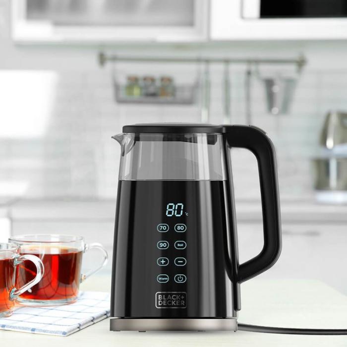 BLACK+DECK - BLACK+DECK Vattenkokare Glas Svart 1,7L