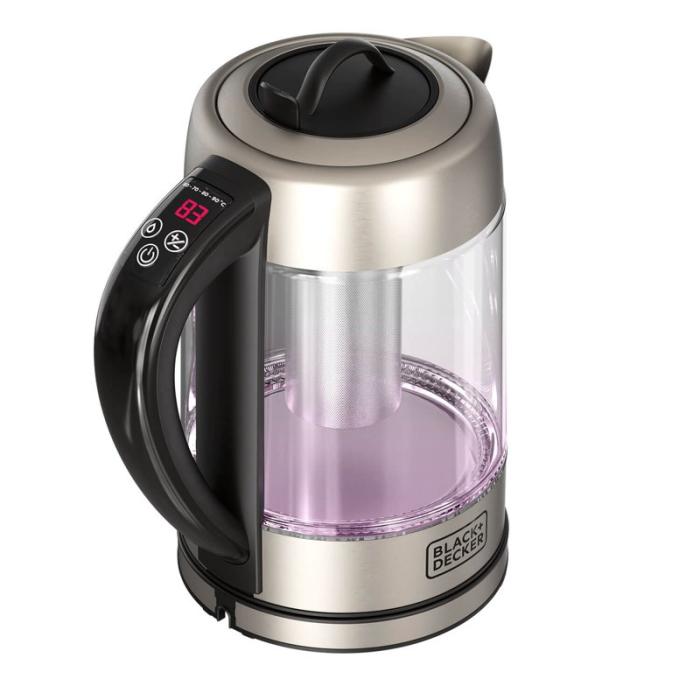 BLACK+DECK - BLACK+DECK Vattenkokare i Glas med Té-filter 1,7L