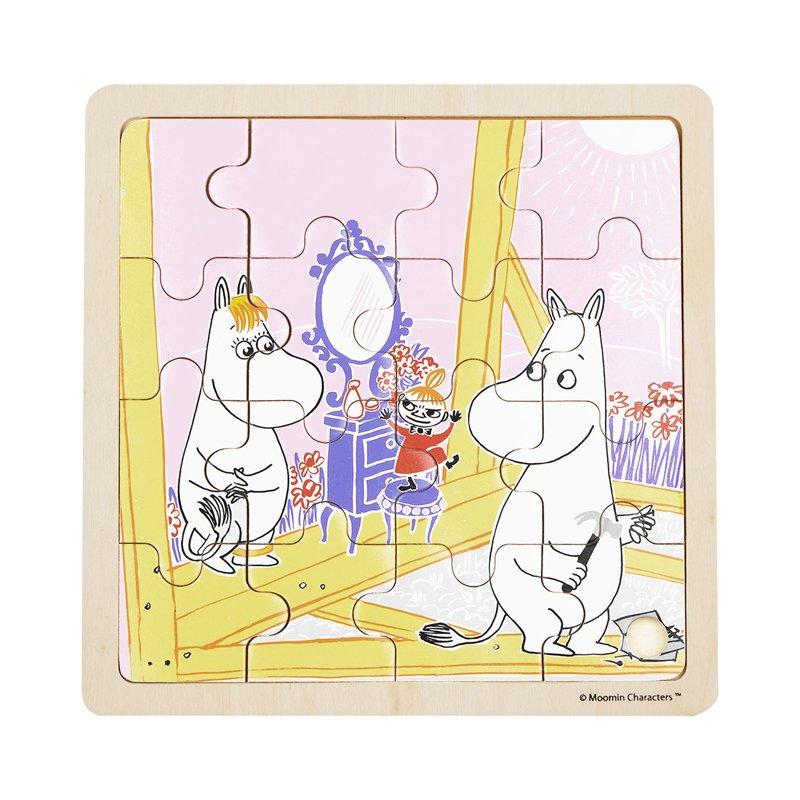 MOOMIN Pussel 16 Pcs Wooden Puzzle Construction Fun