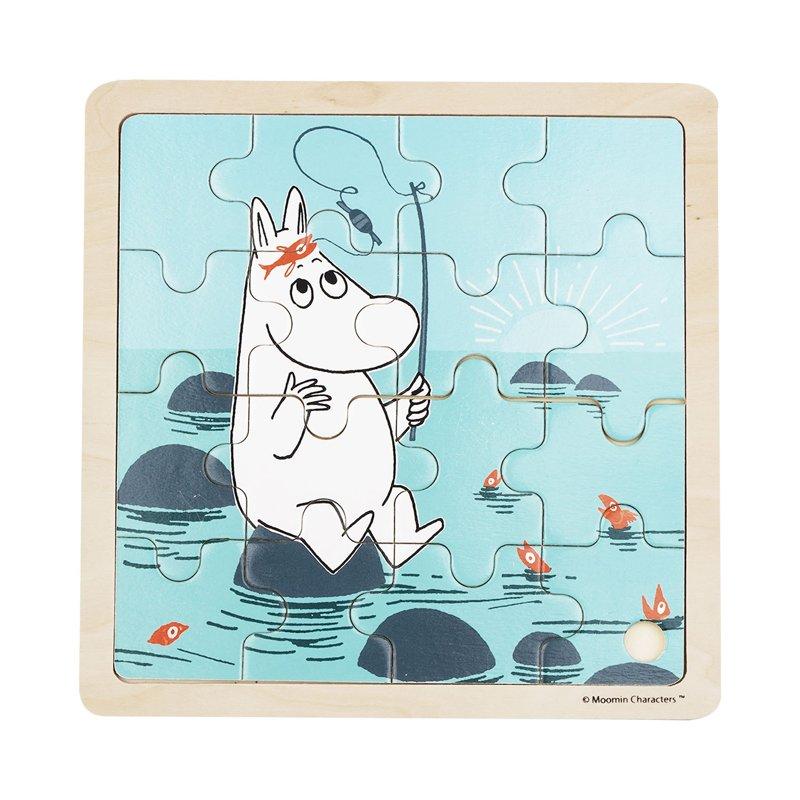 MOOMIN Pussel 16 Pcs Wooden Puzzle Fishing