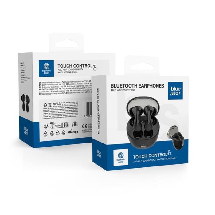Blue Star - Blue Star Trådlösa In-Ear Hörlurar TWS BK99 - Svart