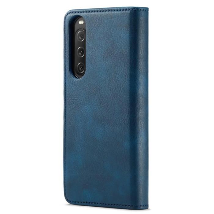 DG.MING - DG.MING Sony Xperia 10 V Plånboksfodral Äkta Läder 2in1 - Blå