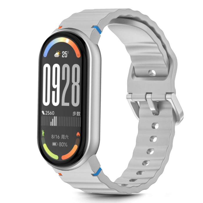 Tech-Protect - Tech-Protect Xiaomi Smart Band 8/9/10/NFC Armband Silikon - Grå