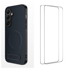 WANLONFENG - WANLONFENG Mobilskal f&ouml;r Samsung Galaxy S26 Magnetiskt Plast Kickstand - Safir