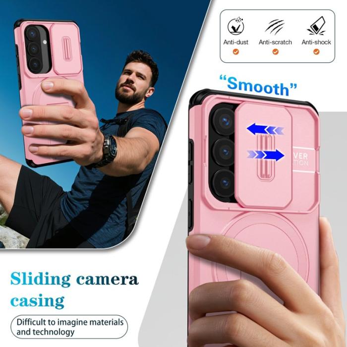 OEM - Mobilskal för Samsung Galaxy S26 Magnetiskt PC + TPU Kickstand - Rosa