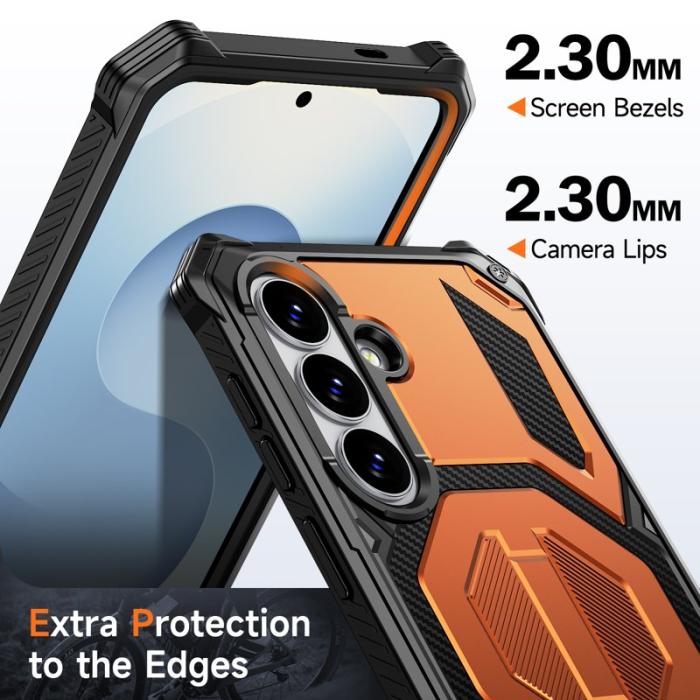 OEM - Mobilskal för Samsung Galaxy S26 Plus Magnetiskt TPU + PC Kickstand - Orange