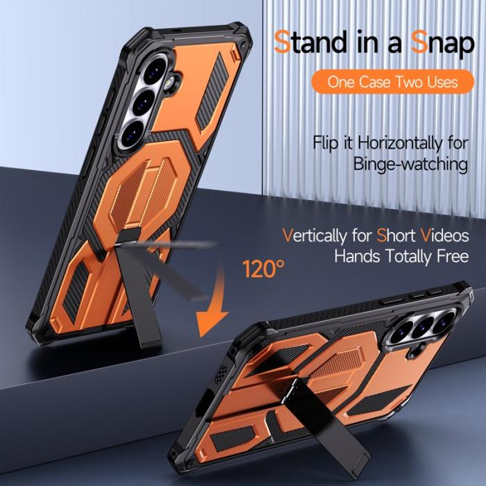 OEM - Mobilskal för Samsung Galaxy S26 Plus Magnetiskt TPU + PC Kickstand - Orange