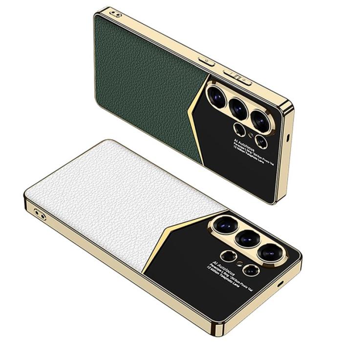GKK - GKK Mobilskal för Samsung Galaxy S26 Ultra Elektropläterat PU + PC + TPU - Svart