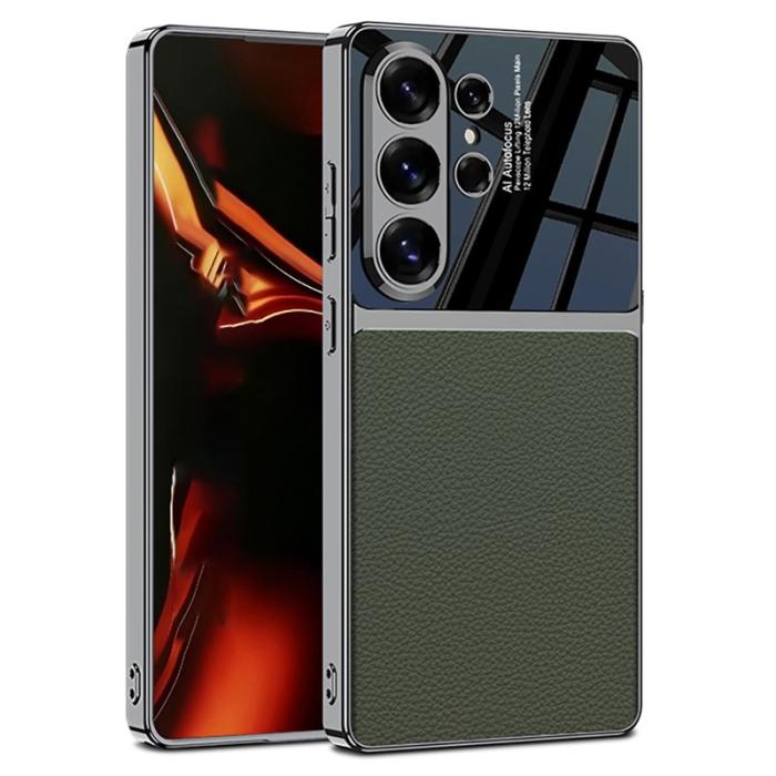 GKK - GKK Mobilskal för Samsung Galaxy S26 Ultra Elektropläterat PU + TPU - Grön