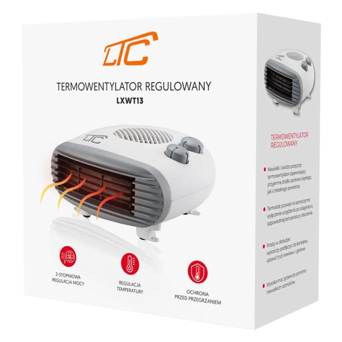 LTC - LTC Värmefläkt 1000/2000W 230V Slim - Vit
