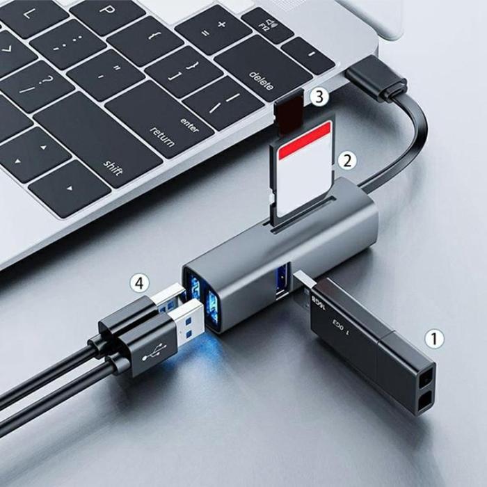 OEM - 5in1 USB-Hubb Dockningsstation TYS-5U-C