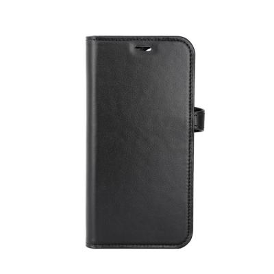BUFFALO äkta läder iPhone 15 Pro Plånboksfodral 3 Kort Magsafe - Svart