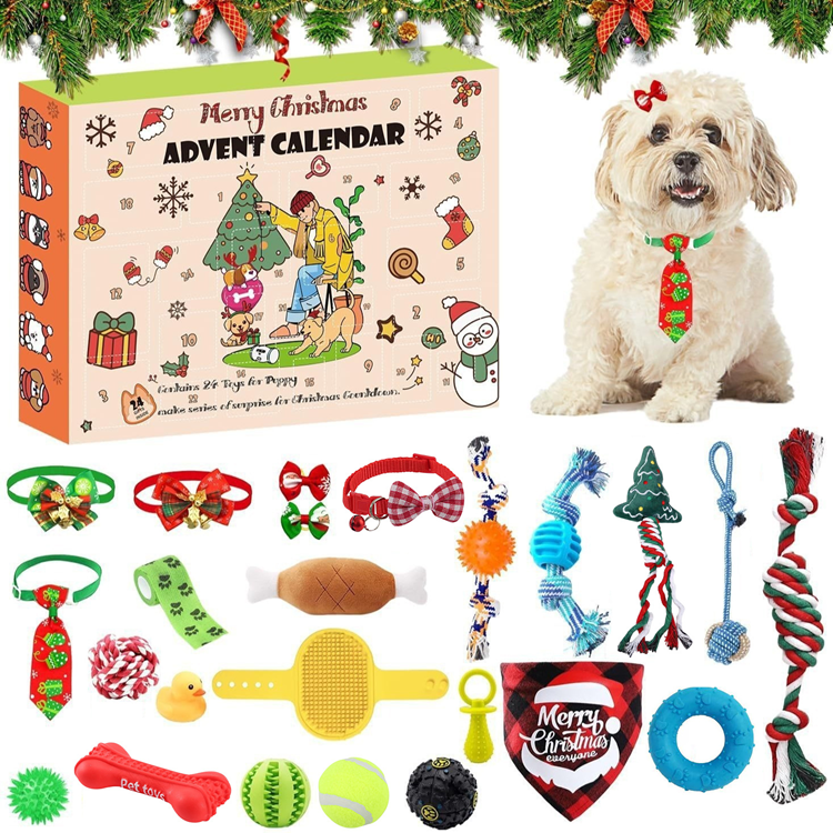 Adventskalender Hund 2025 – 24 Roliga Leksaker & Tillbehör | 2353 | AlltMobil