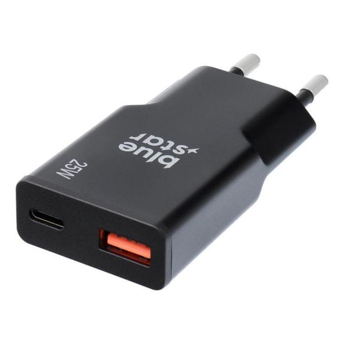 Blue Star - Blue Star Snabbladdare PD 25W USB-C USB-A GaN QC4.0 3A - Svart