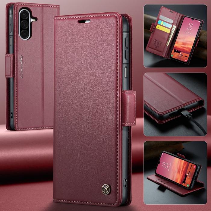 Caseme - CASEME 023 Konstläder Plånboksfodral till Samsung Galaxy A17 5G/4G - Röd