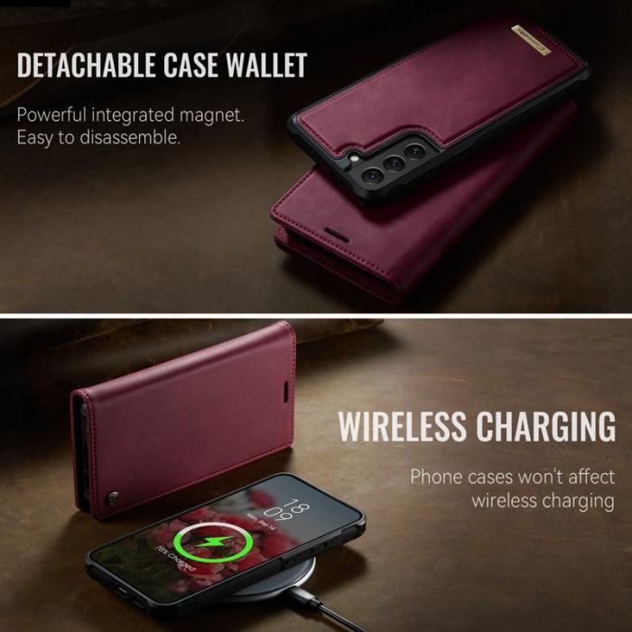 Caseme - CASEME C49 Fodral för Samsung Galaxy S22 5G MagSafe Röd