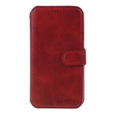 AZNS - AZNS Leather Stand Konstl&auml;der Pl&aring;nboksfodral f&ouml;r iPhone 11 6.1 tum - R&ouml;d