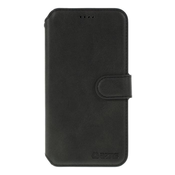AZNS - AZNS Leather Stand Konstläder Plånboksfodral för iPhone 11 6.1 tum - Svart