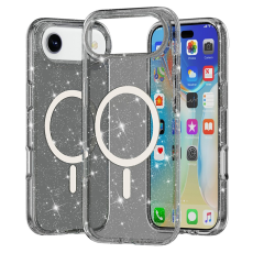 A-One Brand - iPhone 17 Air Mobilskal MagSafe Puderglitter - Svart