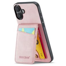 FIERRE SHANN - FIERRE SHANN 023 iPhone 16 Plus Fodral KonstL&auml;der - Rosa