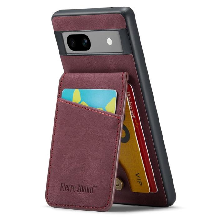 FIERRE SHANN - FIERRE SHANN Google Pixel 7a Fodral PU+TPU - Röd