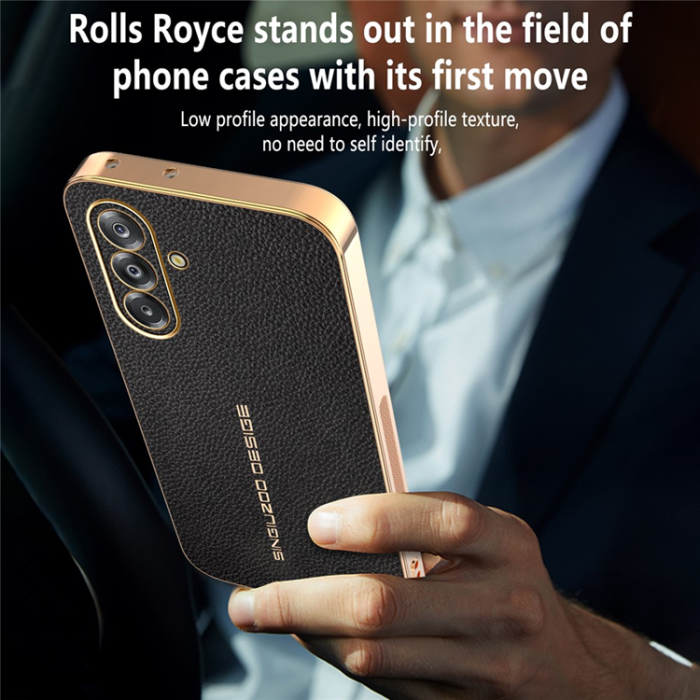 A-One Brand - Galaxy A17 Mobilskal Litchi Texture Anti Scratch