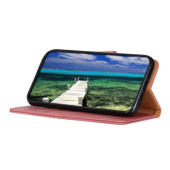 KHAZNEH - KHAZNEH Google Pixel 7A 5G Plånboksfodral Cowhide - Rosa