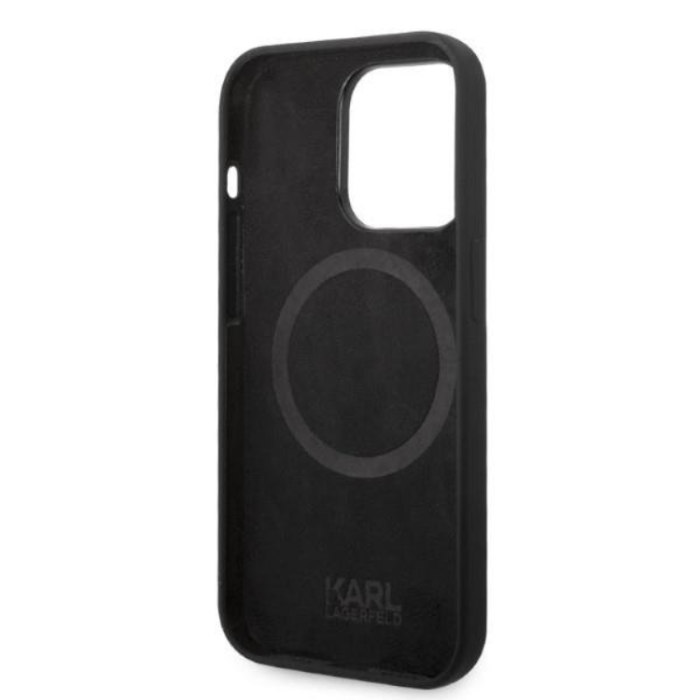 KARL LAGERFELD - Karl Lagerfeld iPhone 14 Pro Max Skal Magsafe Silicone - Svart