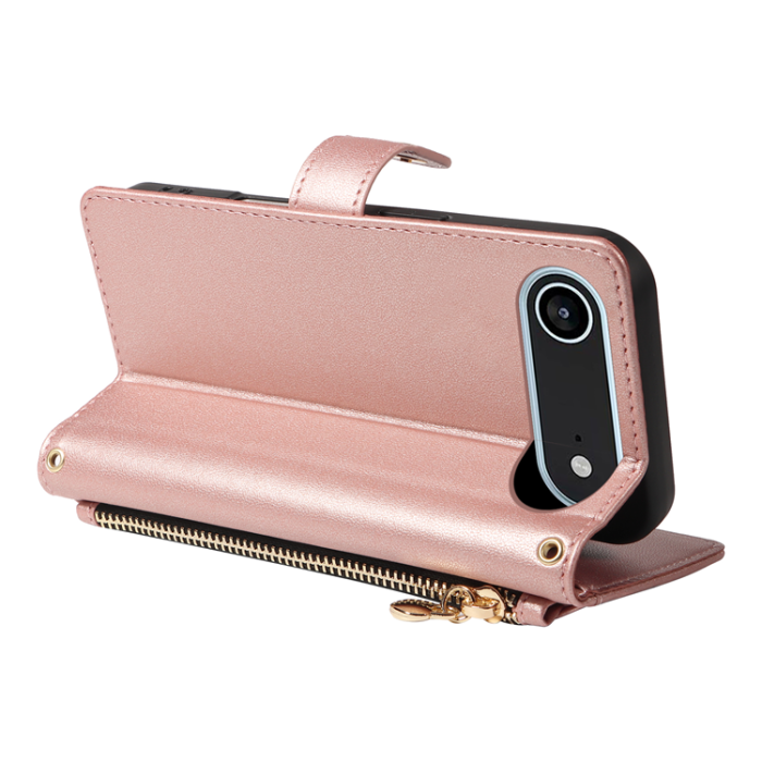 A-One Brand - iPhone Air Plånboksfodral Rhombus Läder - Roséguld