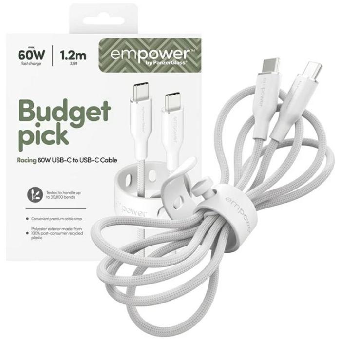 PanzerGlass - Empower by PanzerGlass USB-C till USB-C 60W Kabel 1.2m Racing