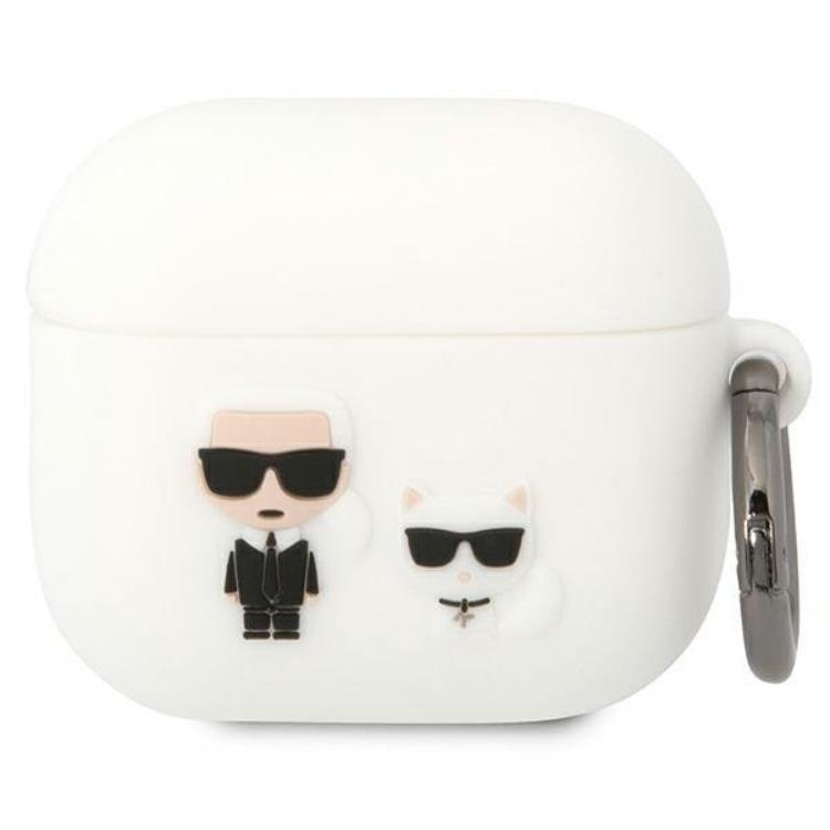 KARL LAGERFELD AirPods 3 Skal Silicone Karl & Choupette - Vit | 2353 | AlltMobil