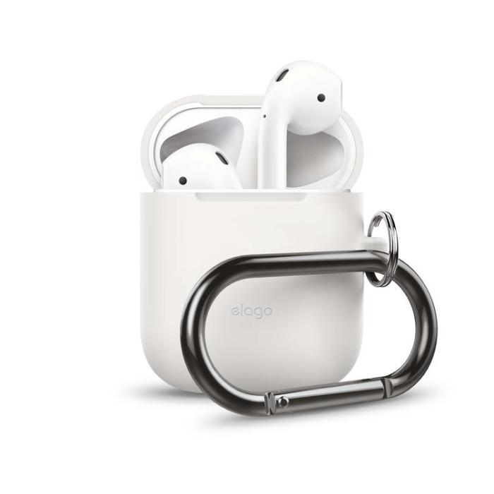 Elago - ELAGO Skyddsväska För Airpod med Hängare - Vit