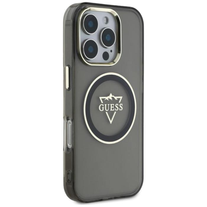 Guess - Guess iPhone 16 Pro Max Mobilskal MagSafe IML Mountain Logo - Svart