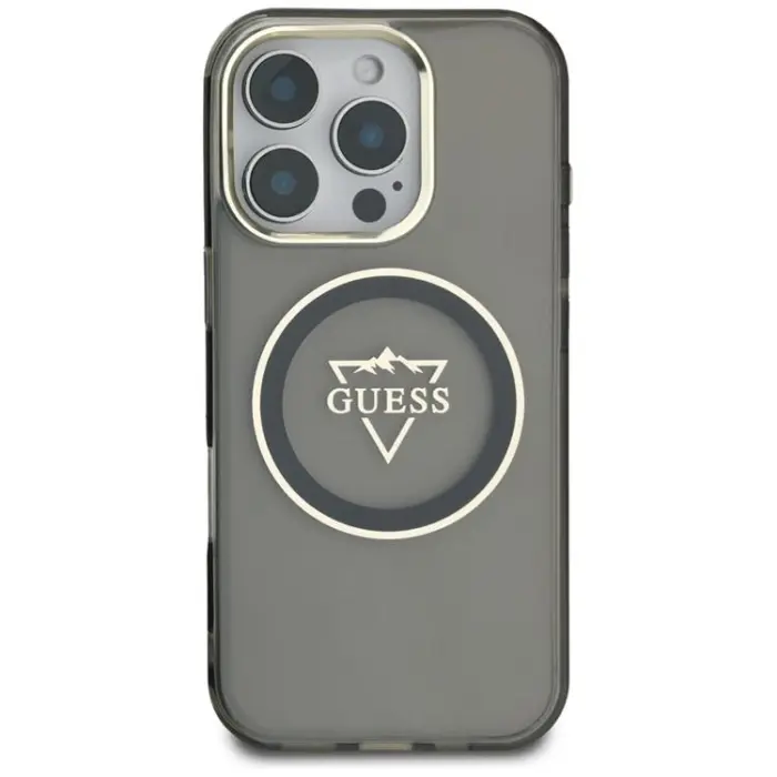 Guess - Guess iPhone 16 Pro Mobilskal MagSafe IML Mountain Logo - Svart