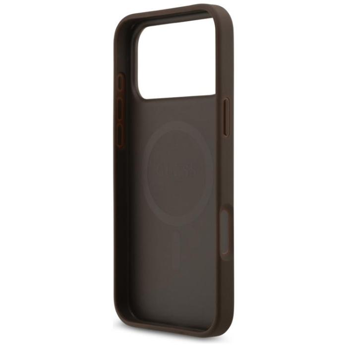 Guess - Guess iPhone 17 Pro Max Mobilskal MagSafe 4G Circle Classic Logo - Brun