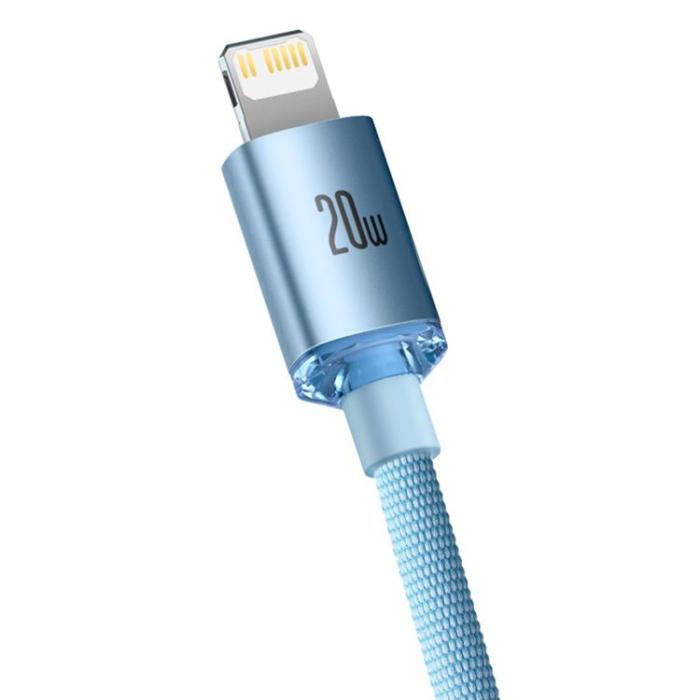 BASEUS - Baseus Crystal Shine USB-C till Lightning kabel 20W 1.2m - Blå