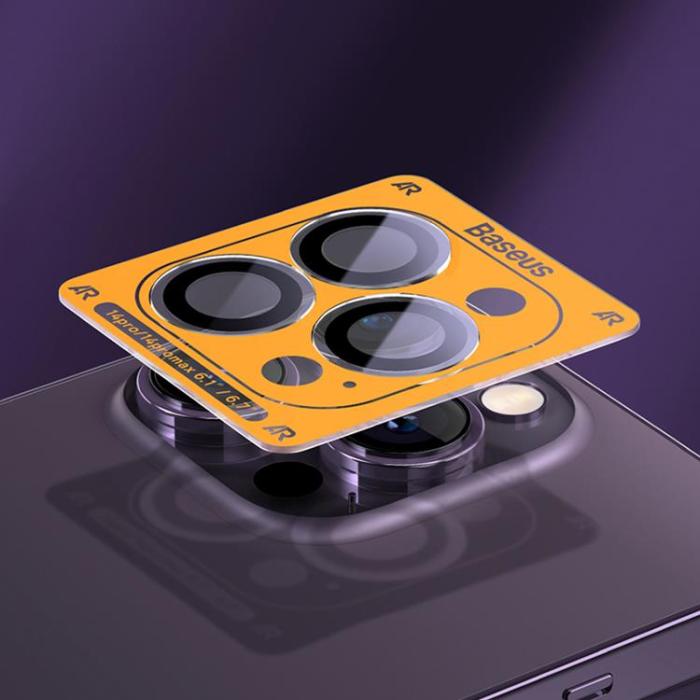 BASEUS - Baseus iPhone 14 Pro Max/Pro Max KameraLinsskydd i Härdat Glas