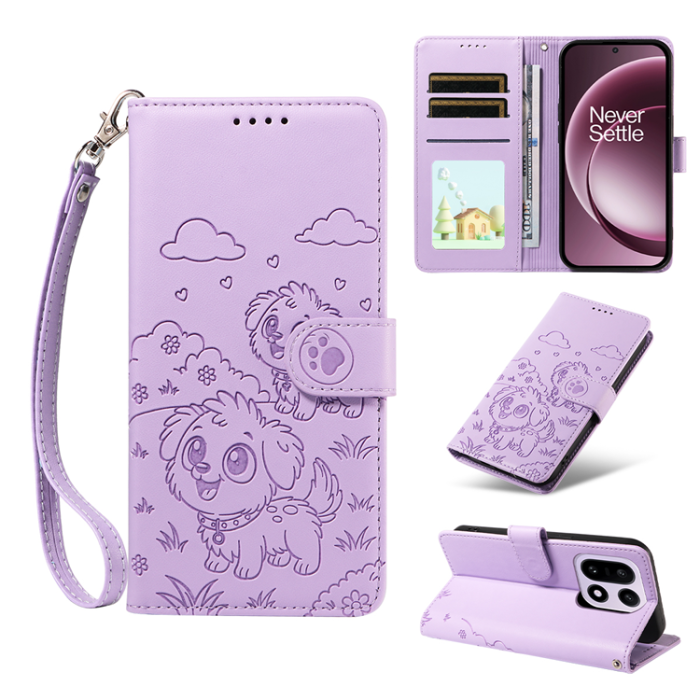 A-One Brand - OnePlus 15 Plånboksfodral RFID Blocking Imprinted Dog Pattern