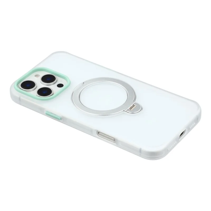 KIGC - KIGC iPhone 16 Pro Mobilskal Rotating Kickstand - Transparent