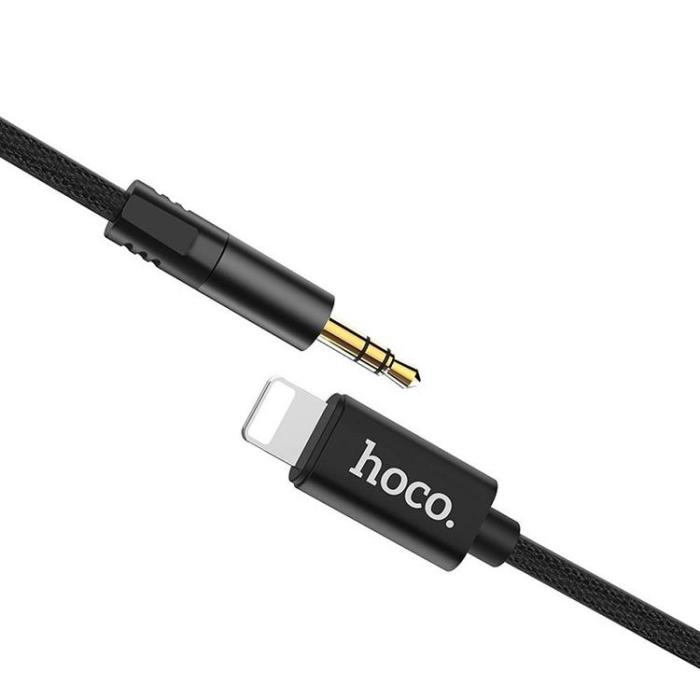 Hoco - Hoco AUX 3.5 mm Ljud Lightninng Kabel - Svart