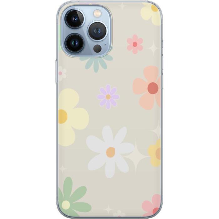 iSecrets - Genomskinligt Skal kompatibel med Apple iPhone 13 Pro Max med fejdande blommor