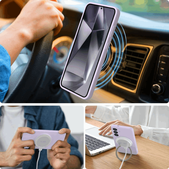 Tech-Protect - Tech-Protect Galaxy S25 Edge Mobilskal Magsafe Liquid Silikon - Mauve