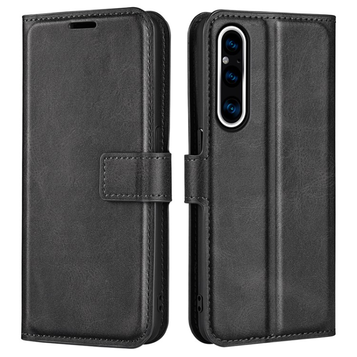 A-One Brand - Sony Xperia 1 V Plånboksfodral Folio Flip Calf - Svart