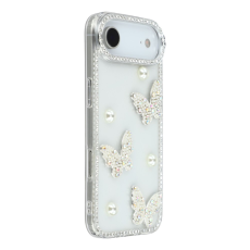 A-One Brand - iPhone Air Mobilskal Rhinestone Edge Pearl Butterfly