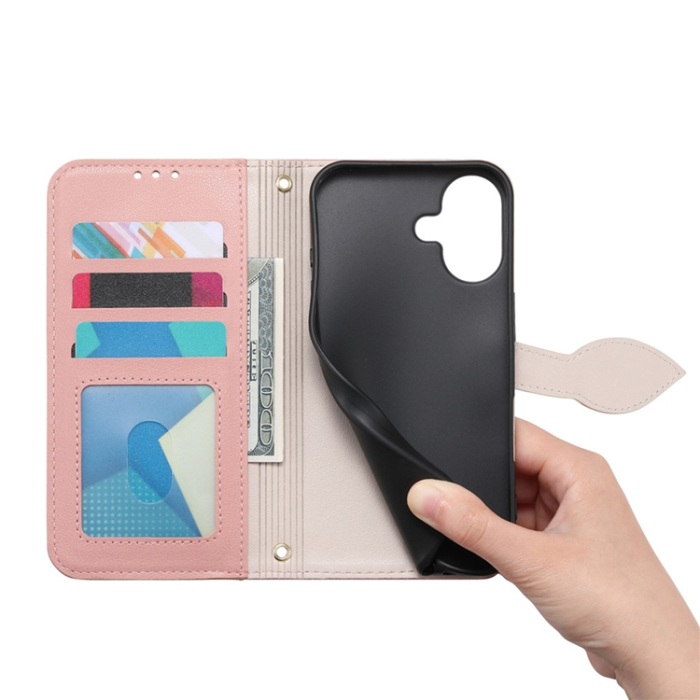 A-One Brand - iPhone 17 Plånboksfodral Leaf Magnetiskt Spänne Läder