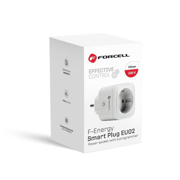 Forcell - Forcell Smart Plug 230V med WiFi Stöd för Tuya/Amazon Alexa