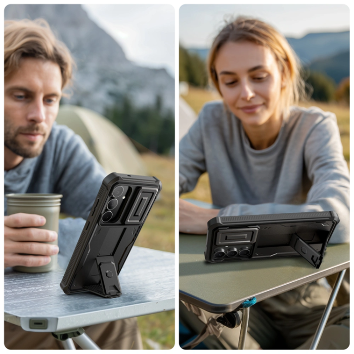 Tech-Protect - Tech-Protect Galaxy S25 FE Mobilskal Kevlar Camplus - Svart