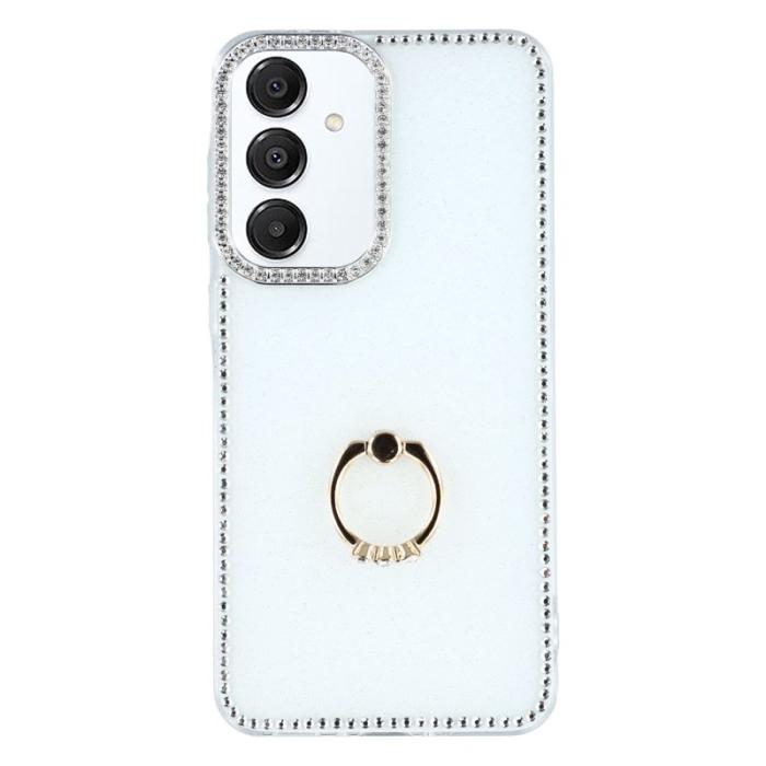 OEM - Samsung Galaxy S26 Plus Skal TPU + PC Glitterkant - Vit