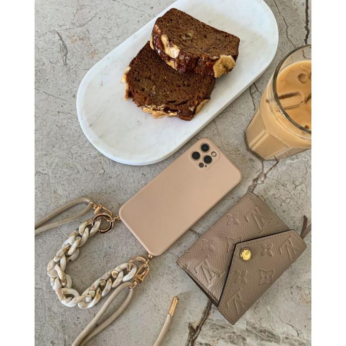 UTGATT1 - Tech-Protect iPhone 14 Skal med Halsband Icon Chain - Beige