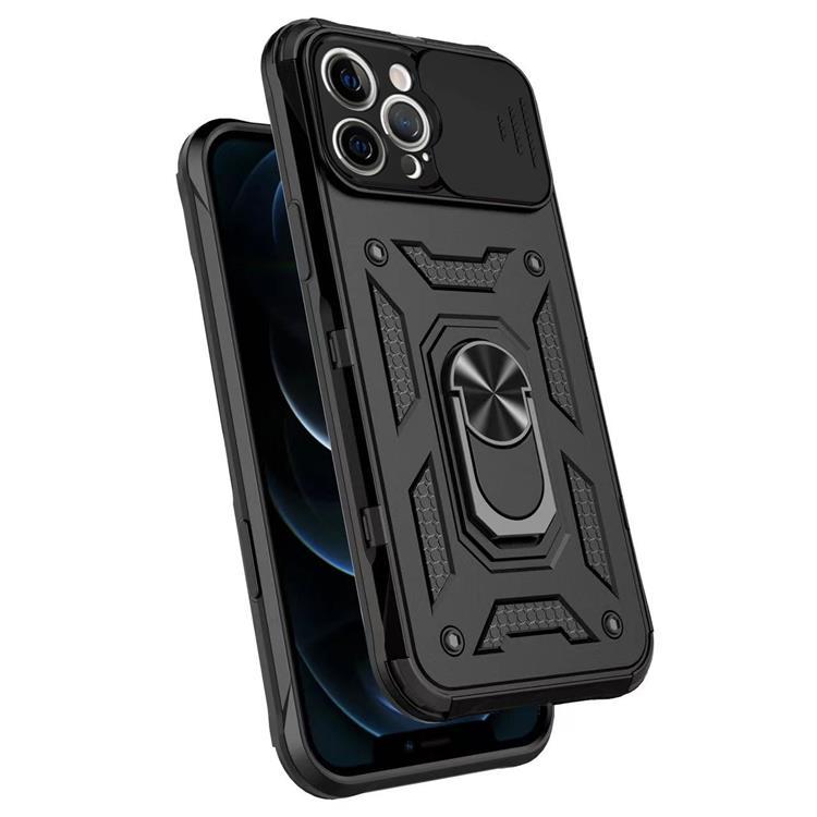 iPhone 14 Pro Skal Kameraskydd Kickstand - Svart | 2353 | AlltMobil